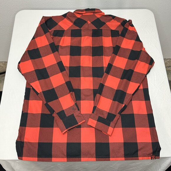 ADIDAS Five Ten red and black plaid long sleeve shirt - Picture 5 of 9